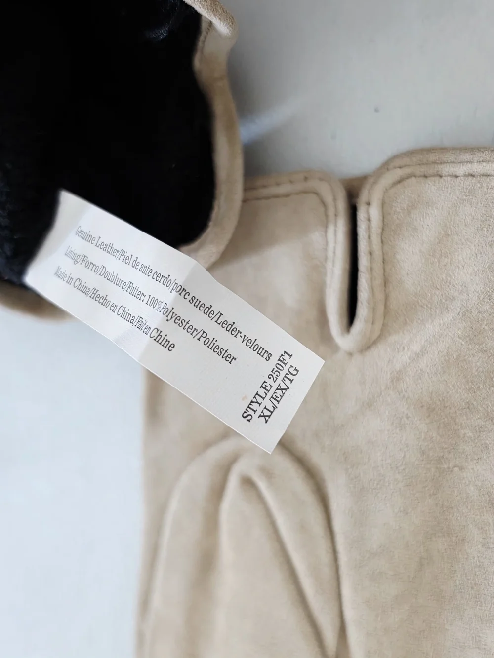Vintage Suede Women's Gloves Size XL